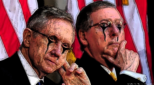 Two Bank Communists Working The Fraudulent Polarity Of Democrat & Republican: Reid & McConnell