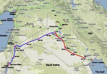 FROM BASRA, IRAQ TO AQABA, JORDAN. THE 1,056 DOUBLE OIL PIPELINE