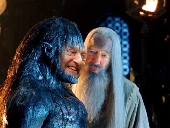George Soros como The Fighting Uruk-hai com Jacob Rothschild como Saruman