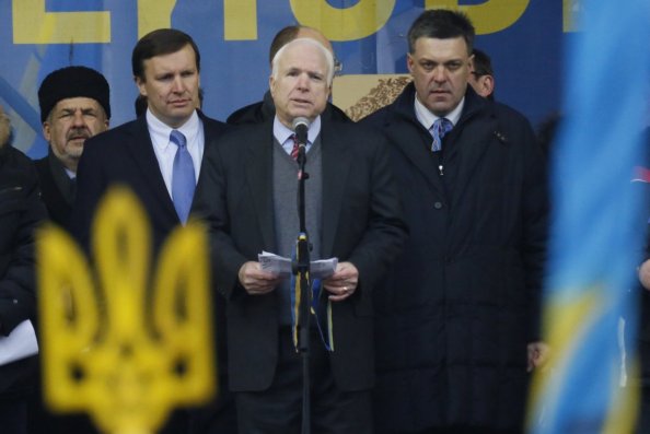 John McCain Went To Ukraine And Stood On Stage With A Man Accused Of Being An Anti-Semitic Neo-Nazi.