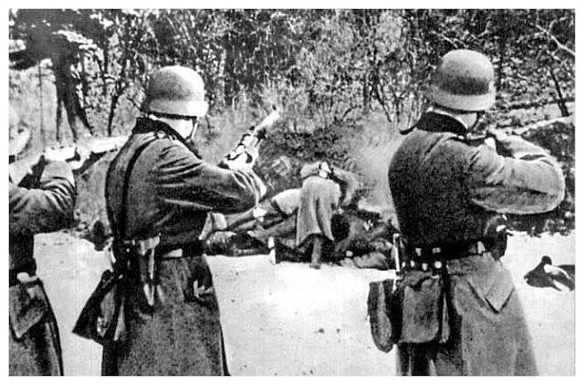 REMEMBER???????????? Rothschild Nazi Liberators execute Polish Civilians. 
