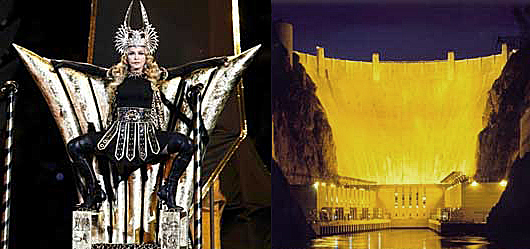 Madonna Halftime Illuminati Subliminal Skit About Hoover Dam.