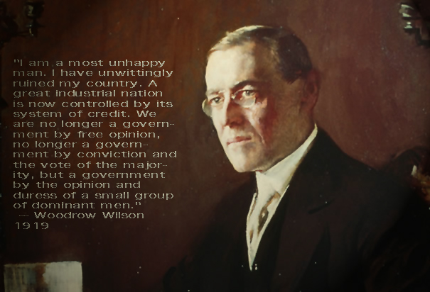 Rothschild Stooge Wilson. In office from 1913 to 1921. Rothschild Federal Reserve started 1913.